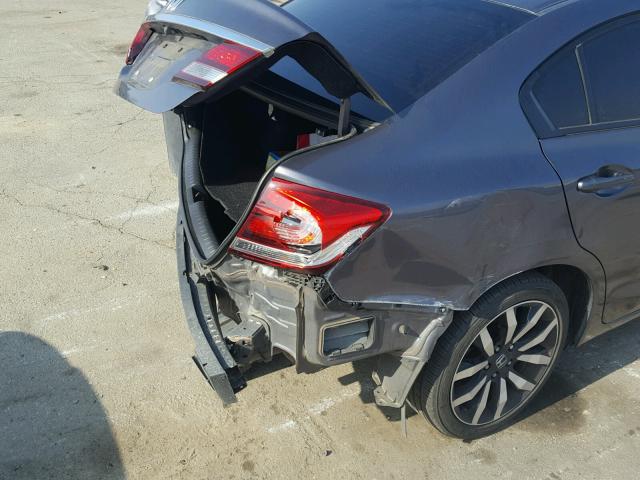 19XFB2F96FE288595 - 2015 HONDA CIVIC EXL GRAY photo 9