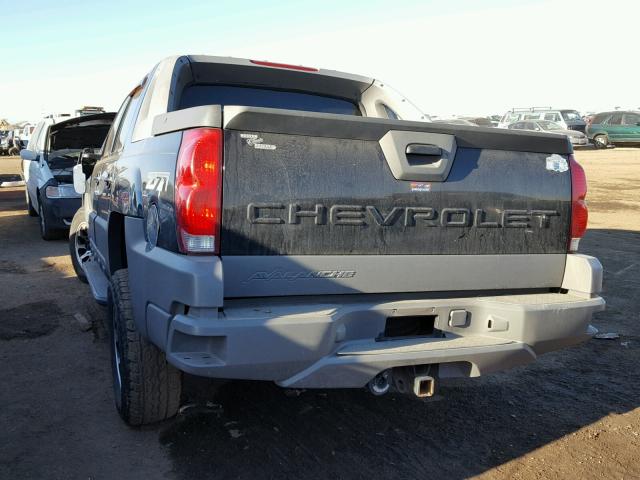 3GNEK13T02G330013 - 2002 CHEVROLET AVALANCHE BLACK photo 3