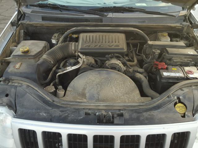 1J4HS48NX5C656548 - 2005 JEEP GRAND CHER SILVER photo 7