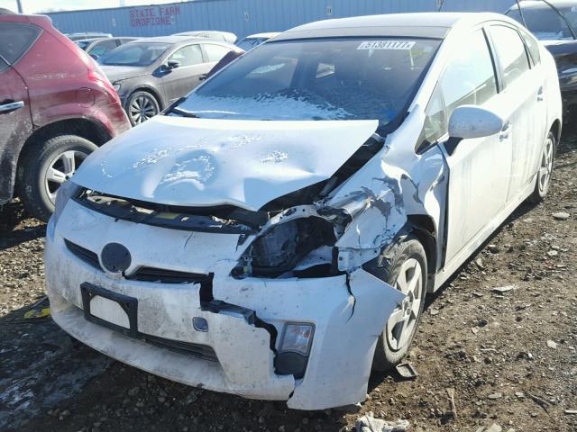 JTDKN3DU9A0113309 - 2010 TOYOTA PRIUS WHITE photo 2