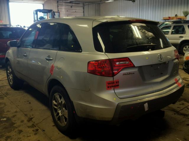 2HNYD28318H532893 - 2008 ACURA MDX TECHNO SILVER photo 3