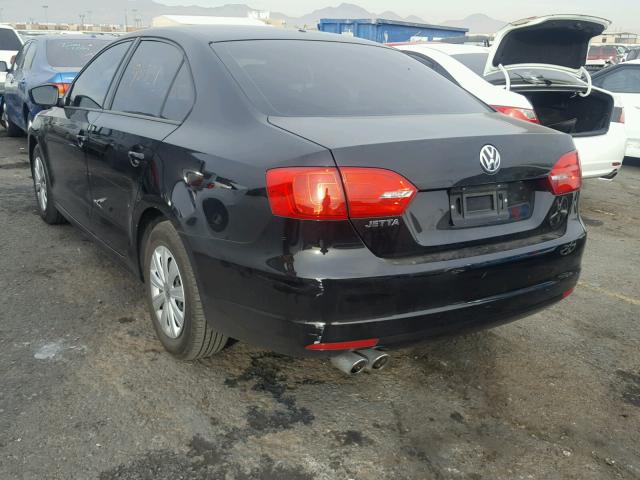 3VW1K7AJ1EM437733 - 2014 VOLKSWAGEN JETTA BASE 黑色 照片 3