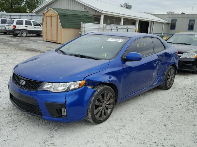 KNAFW6A34C5505399 - 2012 KIA FORTE SX BLUE photo 2