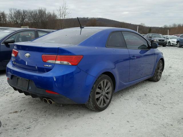 KNAFW6A34C5505399 - 2012 KIA FORTE SX BLUE photo 4