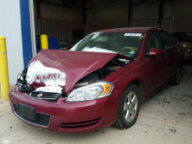 2G1WT58K469368015 - 2006 CHEVROLET IMPALA LT BURGUNDY photo 2