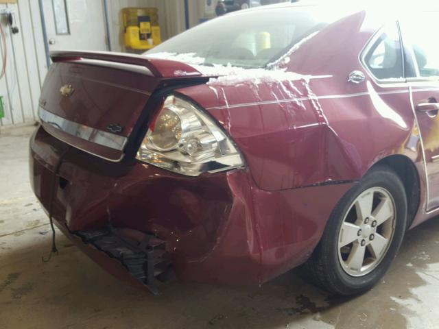 2G1WT58K469368015 - 2006 CHEVROLET IMPALA LT BURGUNDY photo 9