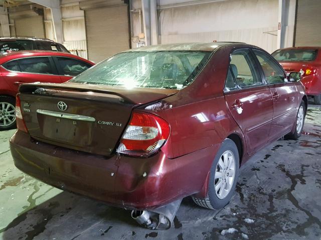 4T1BE32K14U305141 - 2004 TOYOTA CAMRY LE RED photo 4