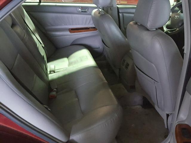 4T1BE32K14U305141 - 2004 TOYOTA CAMRY LE RED photo 6