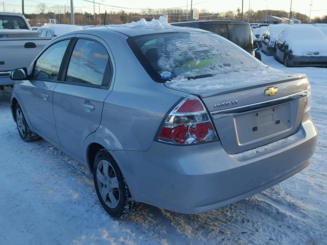 KL1TD5DE3AB120604 - 2010 CHEVROLET AVEO LS SILVER photo 3