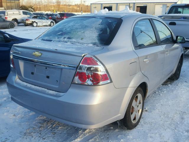 KL1TD5DE3AB120604 - 2010 CHEVROLET AVEO LS SILVER photo 4