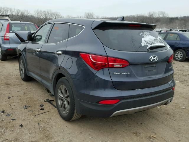 5XYZT3LB9DG096272 - 2013 HYUNDAI SANTA FE S BLUE photo 3