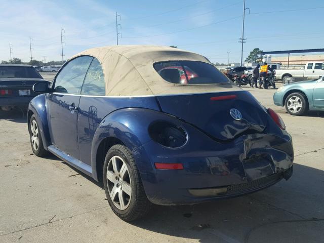 3VWRF31Y06M327660 - 2006 VOLKSWAGEN NEW BEETLE BLUE photo 3