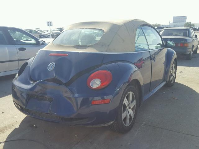 3VWRF31Y06M327660 - 2006 VOLKSWAGEN NEW BEETLE BLUE photo 4