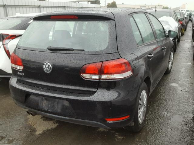 WVWDB7AJ9DW131460 - 2013 VOLKSWAGEN GOLF BLACK photo 4