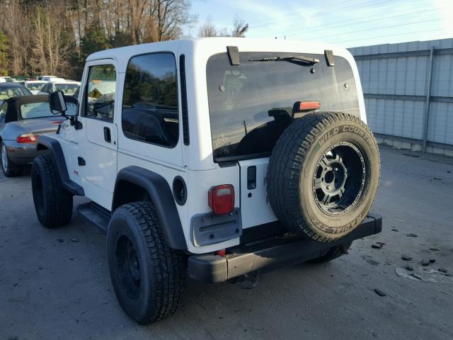 1J4FY29P1XP408050 - 1999 JEEP WRANGLER / WHITE photo 3