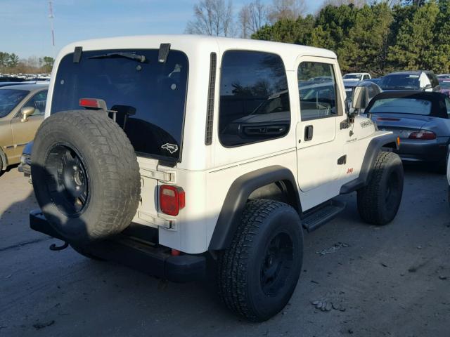 1J4FY29P1XP408050 - 1999 JEEP WRANGLER / WHITE photo 4