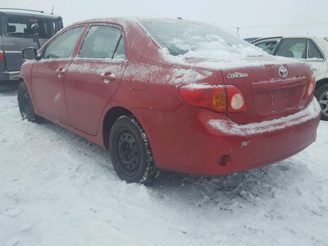 1NXBU40E59Z102248 - 2009 TOYOTA COROLLA BA RED photo 3