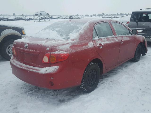 1NXBU40E59Z102248 - 2009 TOYOTA COROLLA BA RED photo 4