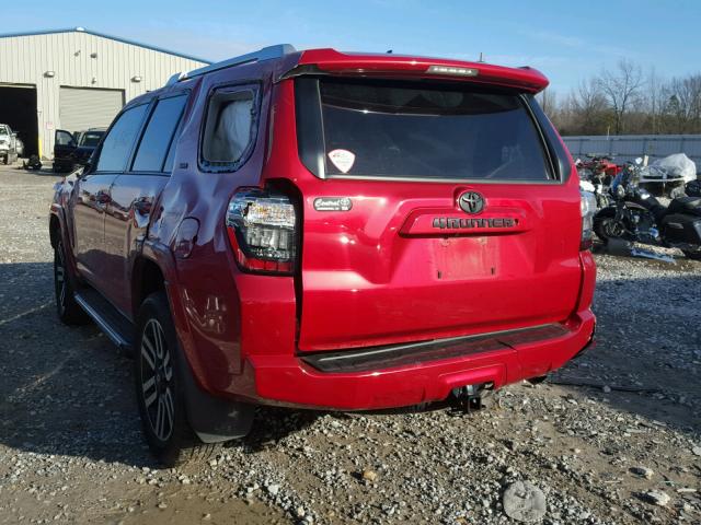 JTEBU5JR2E5197587 - 2014 TOYOTA 4RUNNER SR RED photo 3