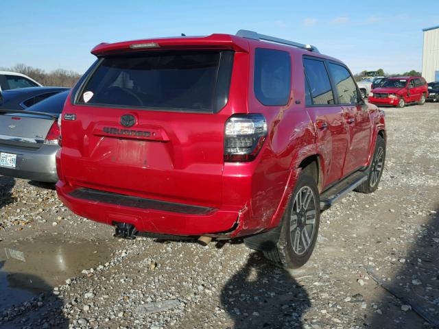 JTEBU5JR2E5197587 - 2014 TOYOTA 4RUNNER SR RED photo 4