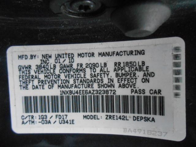 1NXBU4EE6AZ323872 - 2010 TOYOTA COROLLA BA GRAY photo 10