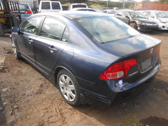 2HGFA16577H512345 - 2007 HONDA CIVIC LX BLUE photo 3