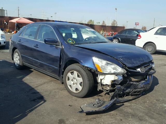 1HGCM56485A121709 - 2005 HONDA ACCORD LX BLUE photo 1