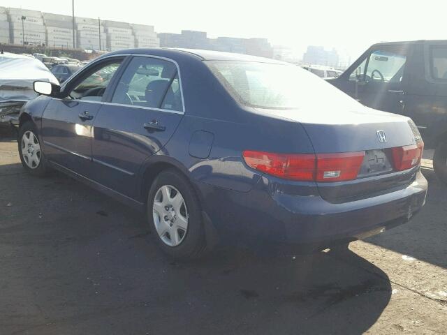 1HGCM56485A121709 - 2005 HONDA ACCORD LX BLUE photo 3