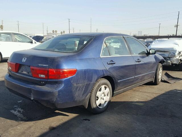 1HGCM56485A121709 - 2005 HONDA ACCORD LX BLUE photo 4