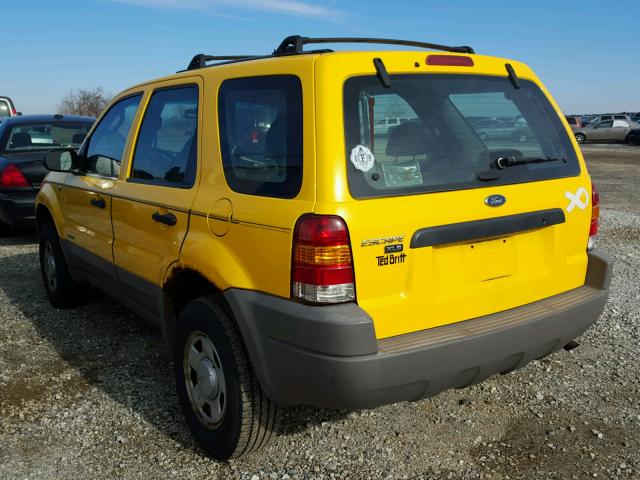 1FMYU01161KE76902 - 2001 FORD ESCAPE XLS YELLOW photo 3