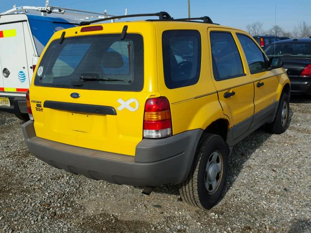 1FMYU01161KE76902 - 2001 FORD ESCAPE XLS YELLOW photo 4