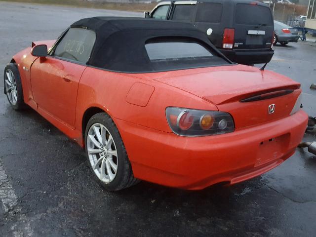 JHMAP21476S002272 - 2006 HONDA S2000 RED photo 3