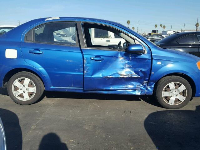 KL1TD56608B124836 - 2008 CHEVROLET AVEO BASE ლურჯი ფოტო 9