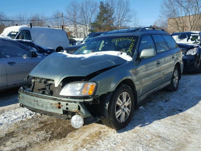 4S3BH896X47636655 - 2004 SUBARU LEGACY OUT GREEN photo 2