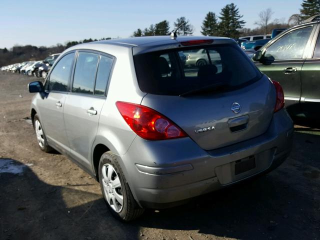 3N1BC13E18L448357 - 2008 NISSAN VERSA S GRAY photo 3