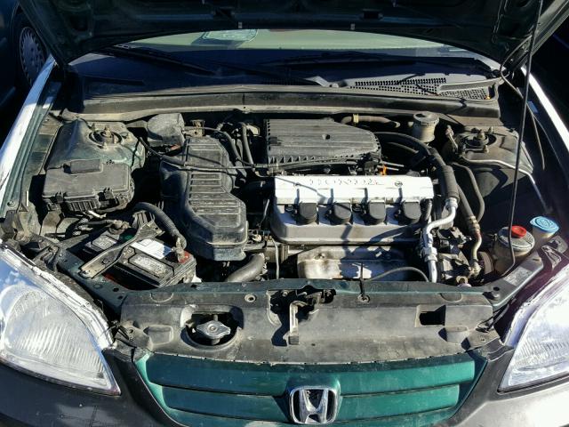 1HGES16522L074497 - 2002 HONDA CIVIC LX GREEN photo 7