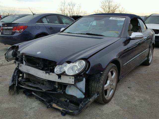 WDBTK75G94T017940 - 2004 MERCEDES-BENZ CLK 500 BLUE photo 2