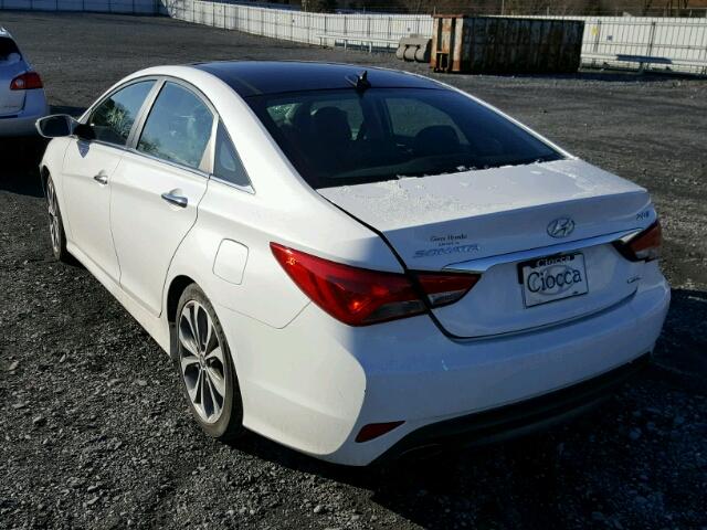 5NPEC4AB7EH930668 - 2014 HYUNDAI SONATA SE WHITE photo 3