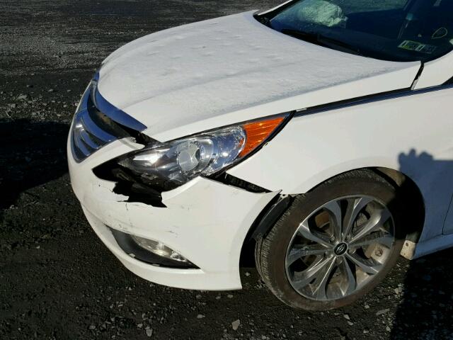 5NPEC4AB7EH930668 - 2014 HYUNDAI SONATA SE WHITE photo 9