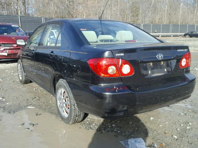 2T1BR32E28C872190 - 2008 TOYOTA COROLLA CE BLACK photo 3