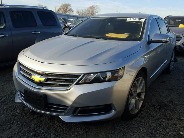 2G1165S35F9110816 - 2015 CHEVROLET IMPALA LTZ SILVER photo 2