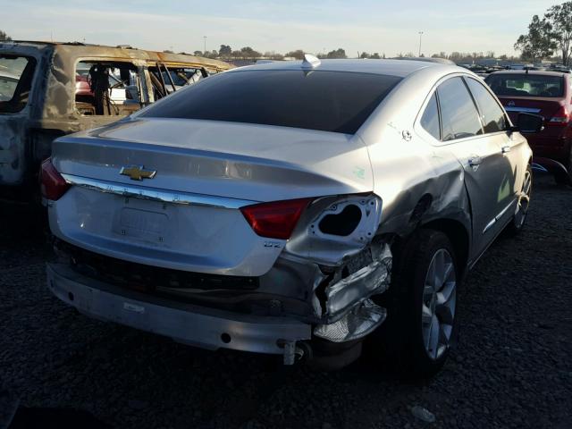 2G1165S35F9110816 - 2015 CHEVROLET IMPALA LTZ SILVER photo 4