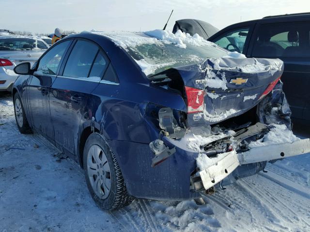 1G1PC5SH6C7399832 - 2012 CHEVROLET CRUZE LS BLUE photo 3