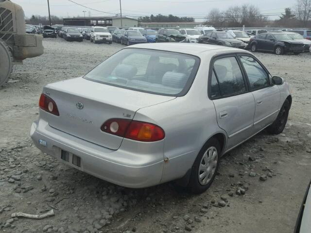 2T1BR12E52C578276 - 2002 TOYOTA COROLLA CE SILVER photo 4