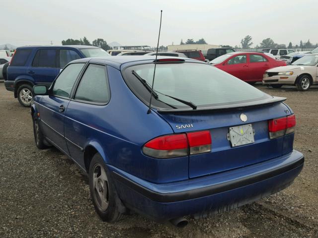 YS3DD38N9X2025767 - 1999 SAAB 9-3 S BLUE photo 3