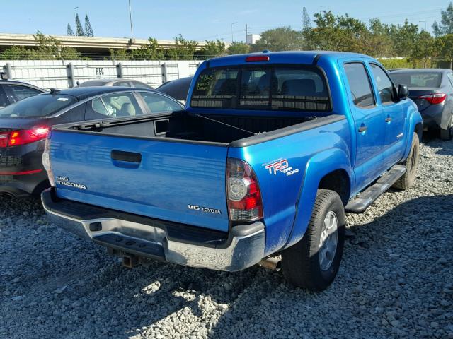 3TMLU42N29M020424 - 2009 TOYOTA TACOMA DOU BLUE photo 4