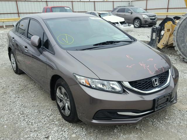 2HGFB2F5XDH582209 - 2013 HONDA CIVIC LX GRAY photo 1