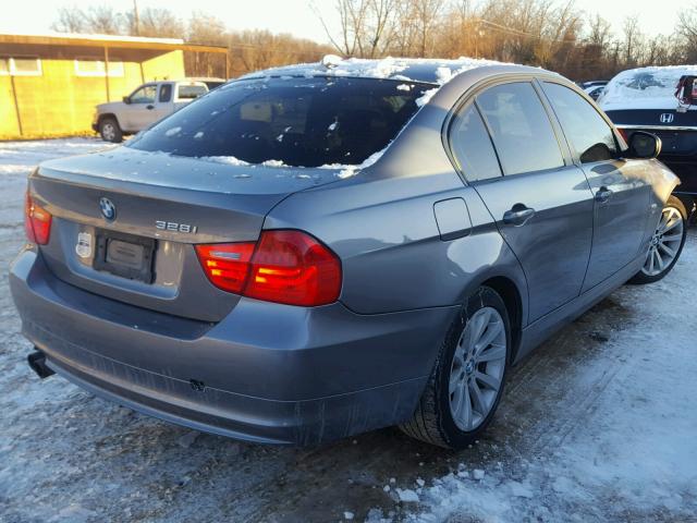 WBAPK7C56BA971720 - 2011 BMW 328 XI GRAY photo 4