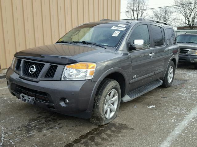 5N1BA08D78N601560 - 2008 NISSAN ARMADA SE GRAY photo 2