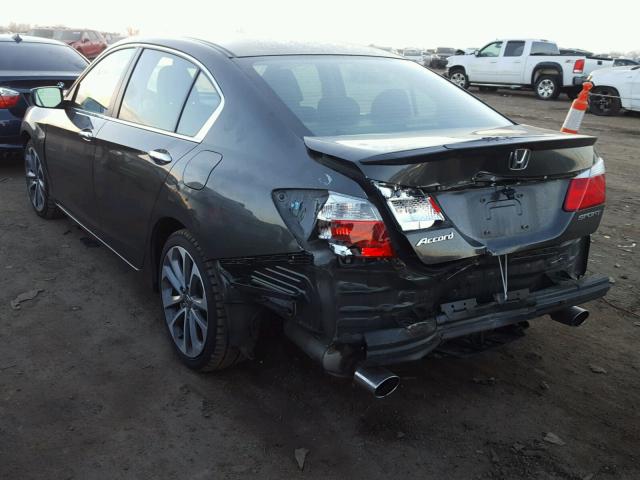 1HGCR2F50EA010662 - 2014 HONDA ACCORD SPO GRAY photo 3